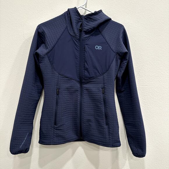 Outdoor Research Women's XS Navy Vigor Plus Fleece Jacket Full Zip Up Gorpcore - Picture 1 of 7
